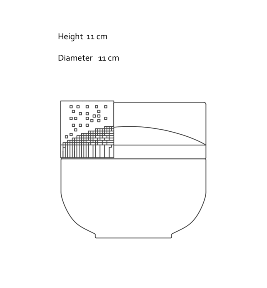 Basalt - porcelain candle