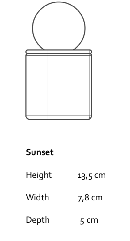 Sunset Black - Porzellanbehälter